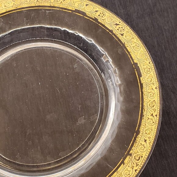 Set Of 2 Tiffin Franciscan Westchester Salad Luncheon Plates Gold Encrusted Vtg - Picture 3 of 13